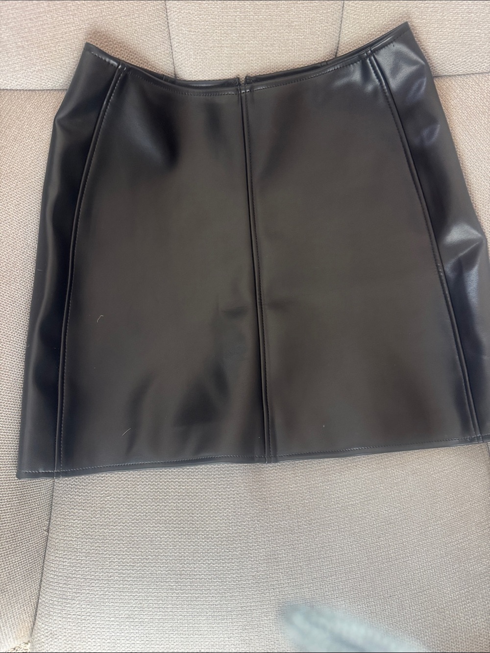 NWT Banana Republic Black Faux Leather Mini Skirt